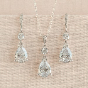 Bridal Necklace, Bridal Jewelry SET, Rose Gold, Bridal Jewelry, Crystal Wedding Necklace, Wedding Jewelry, Megan Necklace