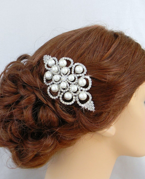 Items similar to 70% OFF SALE, Crystal Bridal Comb, Crystal Pearl ...