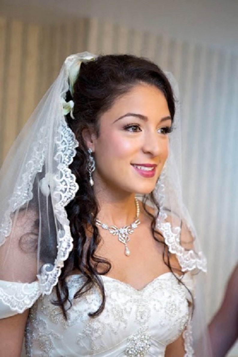 Wedding Earrings, Wedding Jewelry, Chandelier wedding earrings, Swarovski Crystals and Pearls, Bridesmaids, Kathryn Crystal Earrings image 6