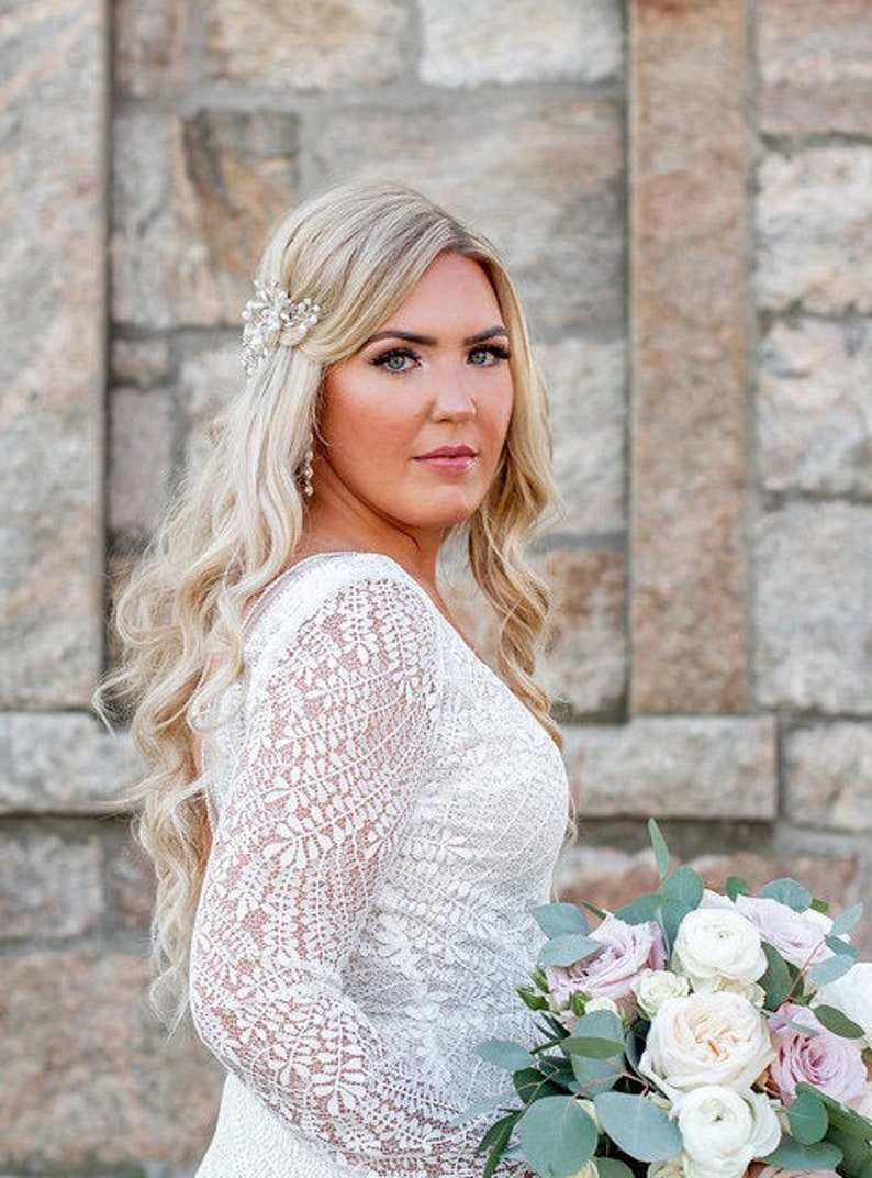 Bridal Earrings Long Dangle Pearl wedding earrings Swarovski Etsy