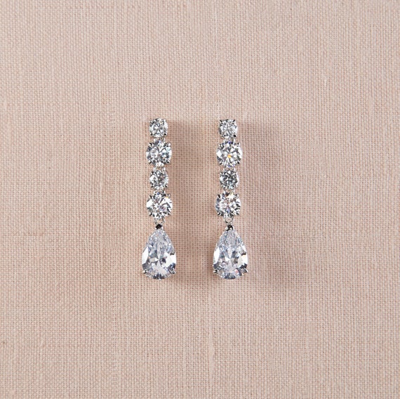 Crystal Wedding Earrings Crystal Wedding Necklace Swarovski | Etsy