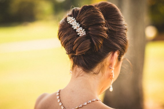 CRYSTAL BARRETTE for BRIDE Amazon.com : Yheakne Crystal Wedding Hair Clip Barrette  main image 3