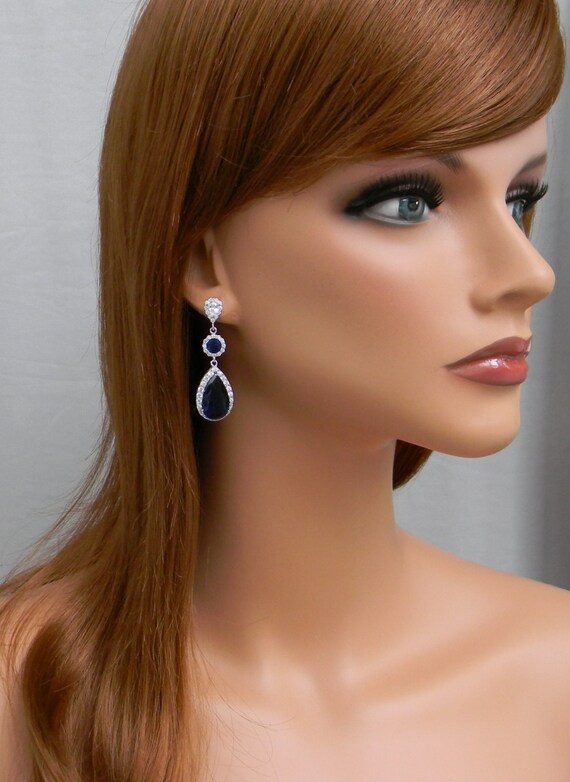 Buy Bridal Earrings Amythyst Purple Wedding Earrings Sapphire