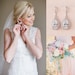 Crystal Bridal earrings  Wedding jewelry, Crystal Bridal Necklace, Crystal Wedding earrings Bridal jewelry, Ariel Drop Earrings 