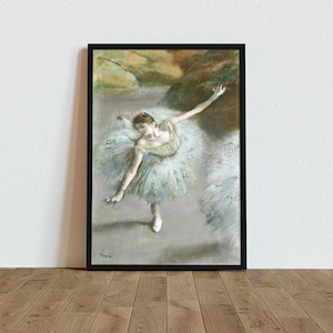 Degas Ballerina Art Print: Dancer in Green, Impressionist Painting