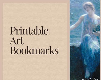 Fine Art  Bookmark Bundle, Digital Download, Classic Artwork
