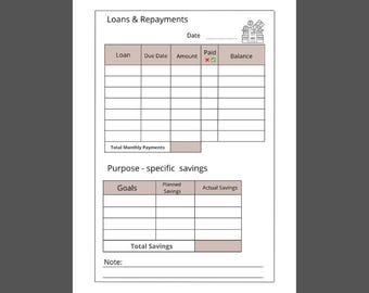 Budget Planner Bundle, Finance Tracker, Printable planner,Digital download