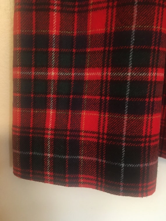 Vintage Pendleton Wool Red Tartan Skirt VTG - Siz… - image 3