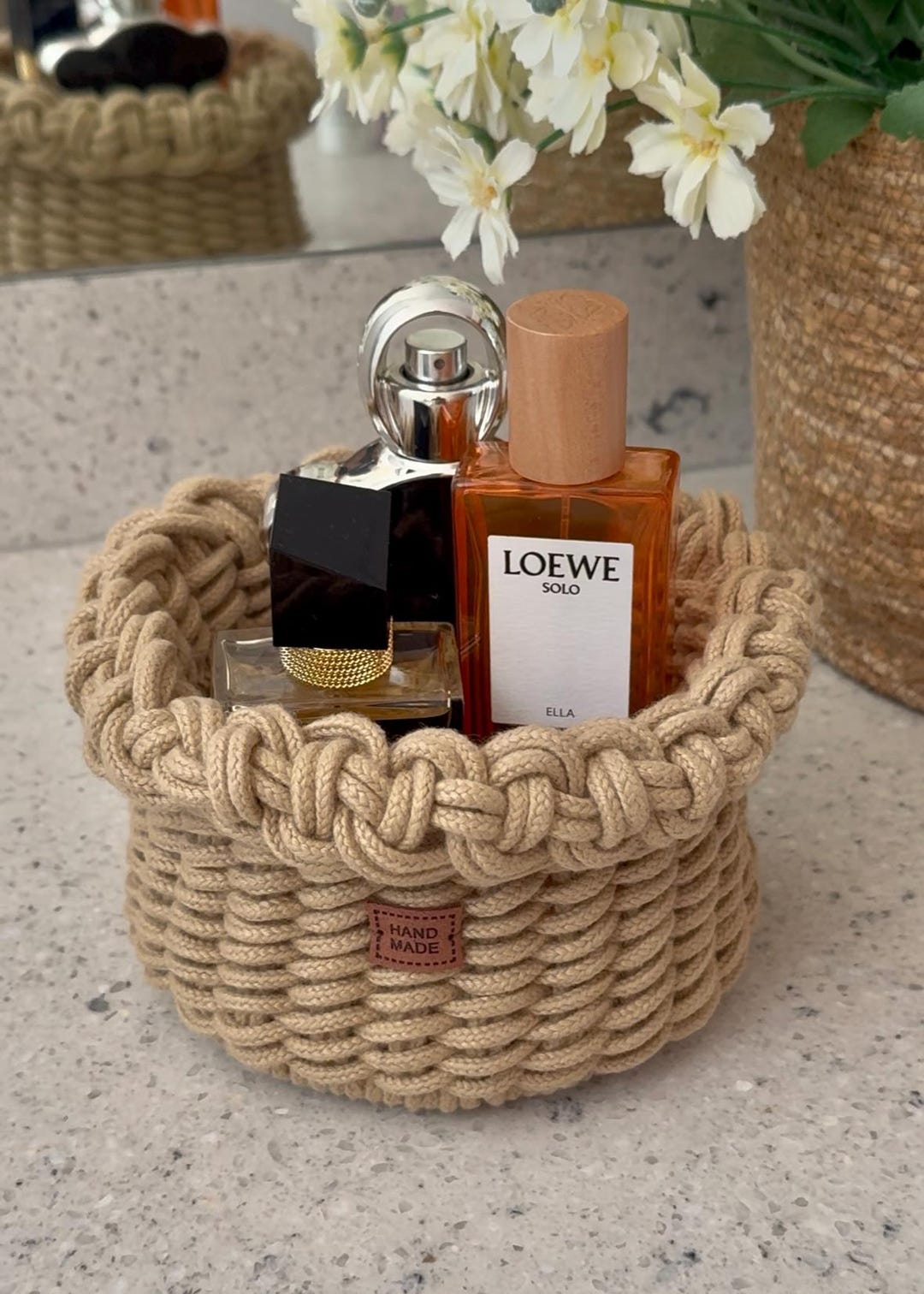 Artesanos Cestos De Loewe Bolso Capazo Elephant En Rafia Y Piel De