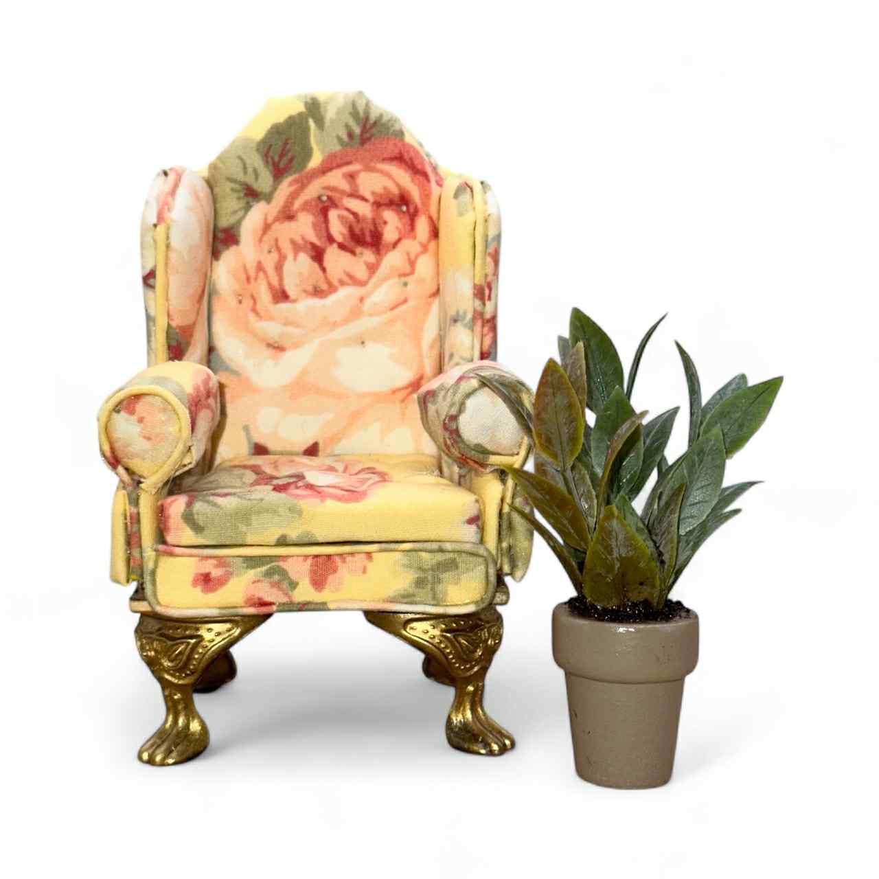 lvifloae Mini canapé double à motif floral pour maison de poupée, accessoires de meubles pour poupées lvifloae Mini canapé double à motif floral pour maison de poupée, accessoires de meubles pour poupées