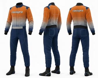 Custom Go Kart Racing Suit • Sublimation Print, Free Gloves & Balaclava