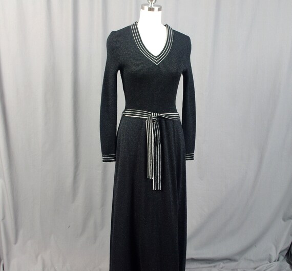 black and silver ball gown