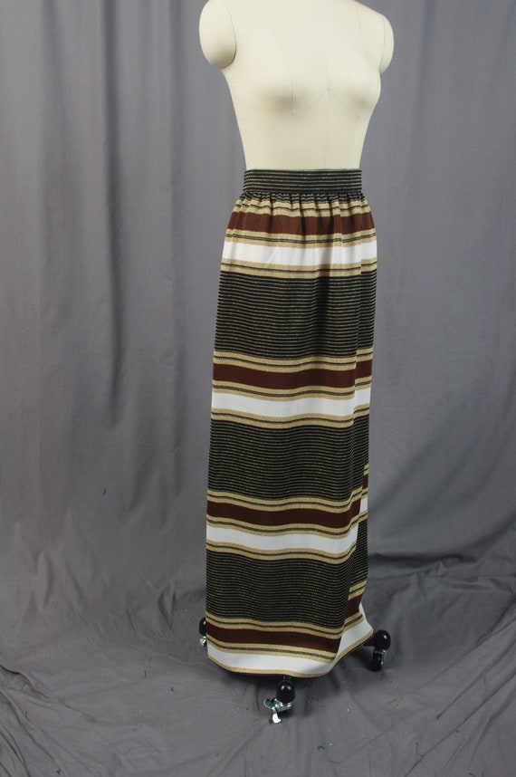 Jerrie Lurie 1960s Mod Maxi Skirt, Brown Maxi Skir
