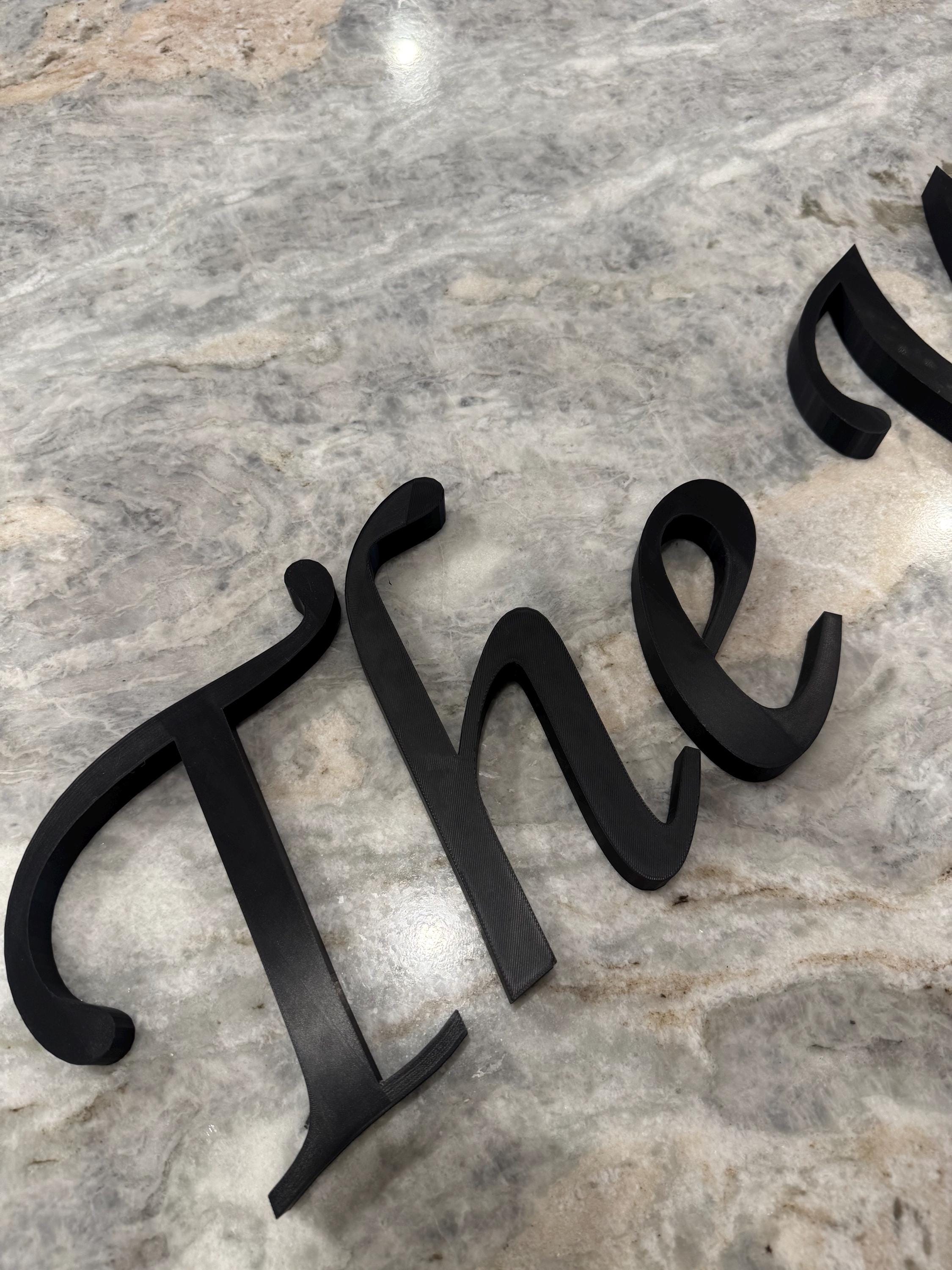 Custom 3D Lettering Sign | Personalized Name Sign | Script Wall Decor ...