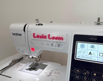 Custom Embroidery Machine Nameplate | Personalized 3D Printed Machine Badge