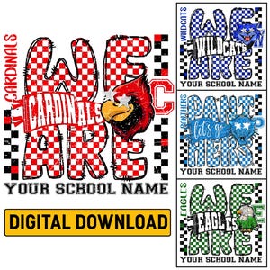 Custom We Are Mascot Png, Spirit Go Fight Win Png, Custom Pennant Checker Png, Sports School Spirit Png, Go Mascot Team Png, Custom Logo Png