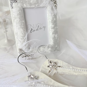 Personalized Wedding Dress Hanger Set – Bride & Groom Hangers, Custom Bridal Wedding Hanger, Elegant Wedding Gift, Keepsake Display