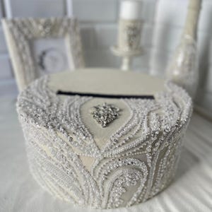 Velvet Wedding Gift Box – Cash & Envelope Holder, Decorative Storage Box for Cards, Keepsake Box, Personalized Wedding Present Elegant Gift