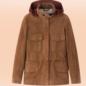 Vintage Brown Suede Leather Jacket for Women | Soft Customizable Gift