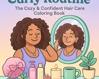 Curly Routine Malbuch: 10 bedruckbare Seiten (PDF Download)