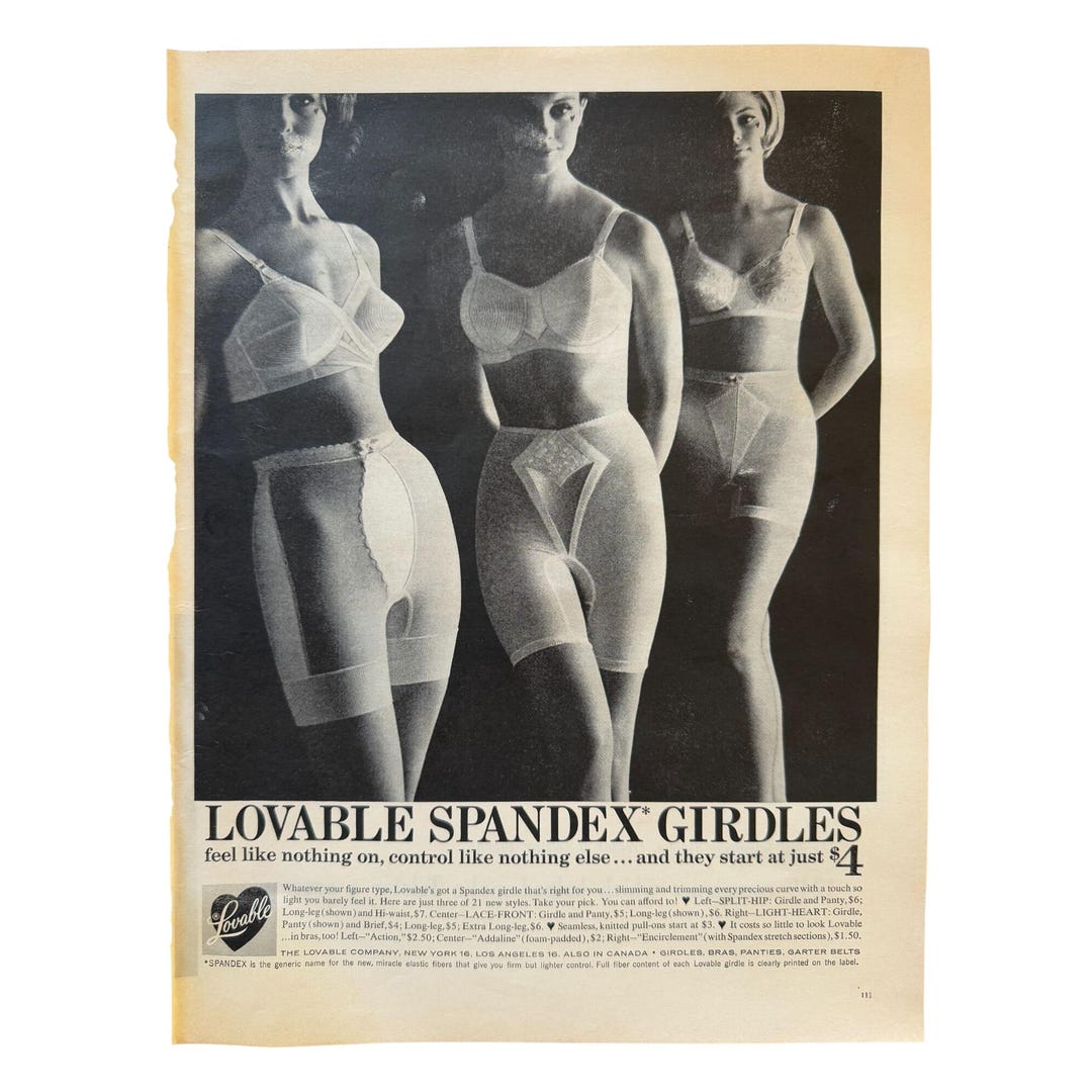 Vintage 1962 Lovable Spandex Girdles Cheesecak Girls Lingerie