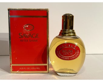 Vintage Savage Musk After Shave Cologne Panco LTD 4.25oz READ DESCRIPTION