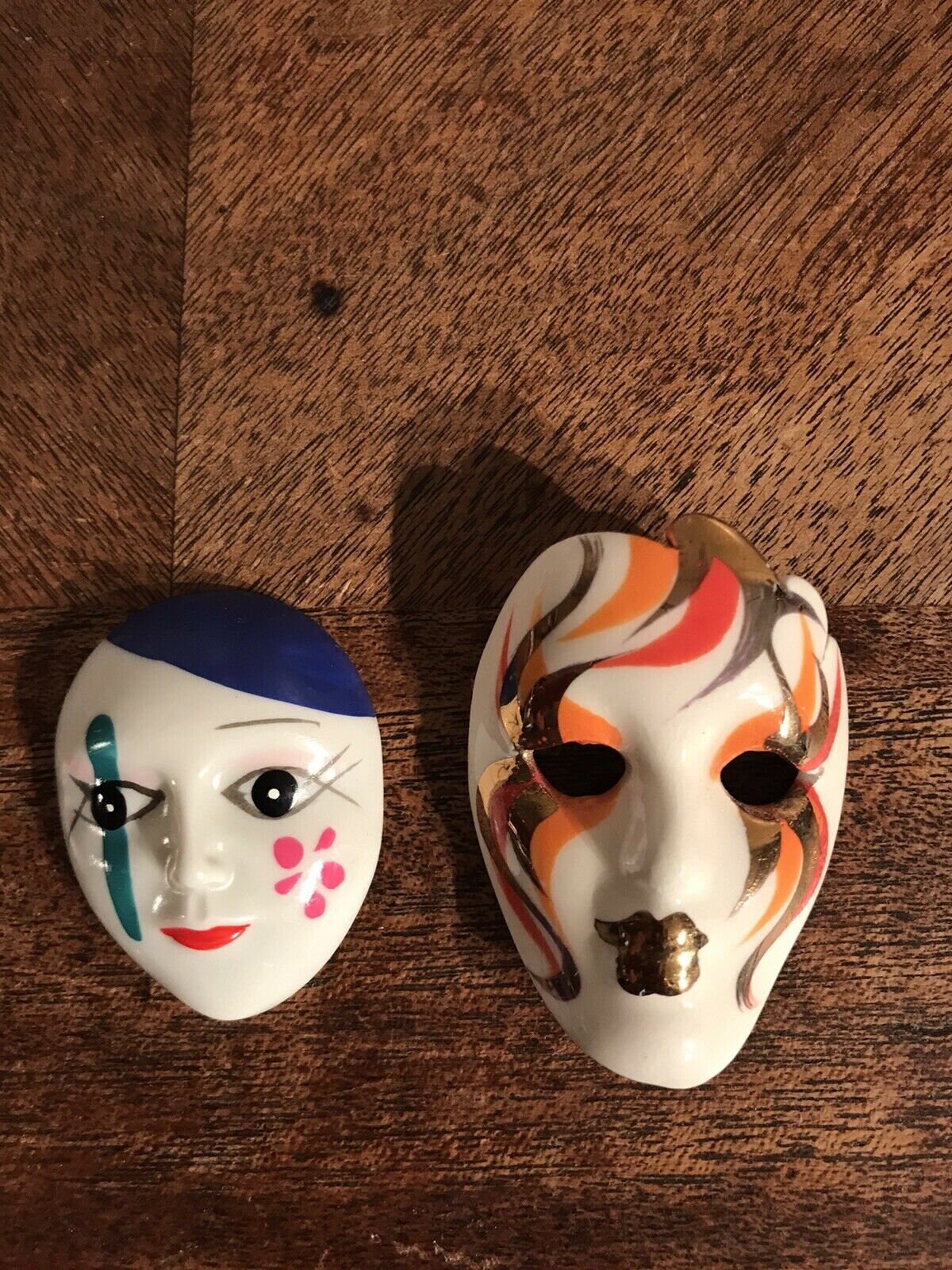 Vintage New Orleans Masks Mardi Gras Trinket Box Pin Parrot Etsy