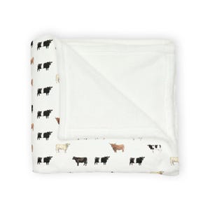 Coperta con motivo a mini cane / Plaid con silhouette di cane di piccola taglia, design neutro con cuccioli