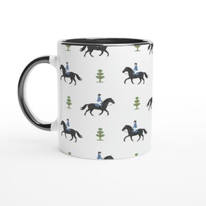 Equestrian Ceramic Mug: Unique Horse Design - 11oz