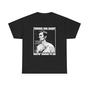 Townes Van Zandt Vintage Shirt, Folk Americana Tee, 70s Outlaw Country Music Graphic T-Shirt, Classic Fan Gift image 1