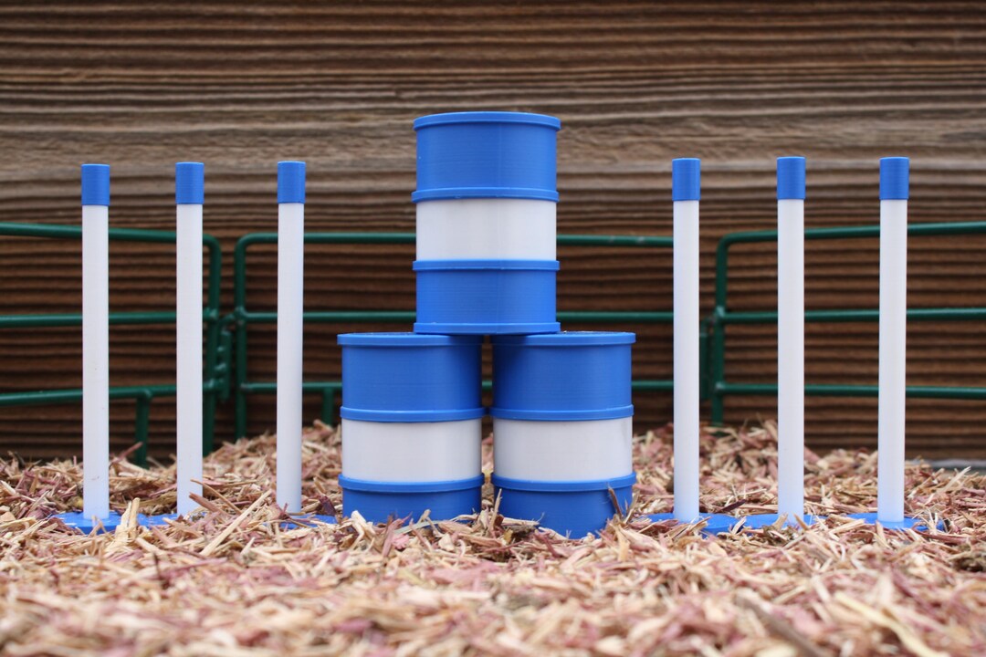 Barrel Racing Toy Set | Horse Toy Barrels & Poles - Etsy