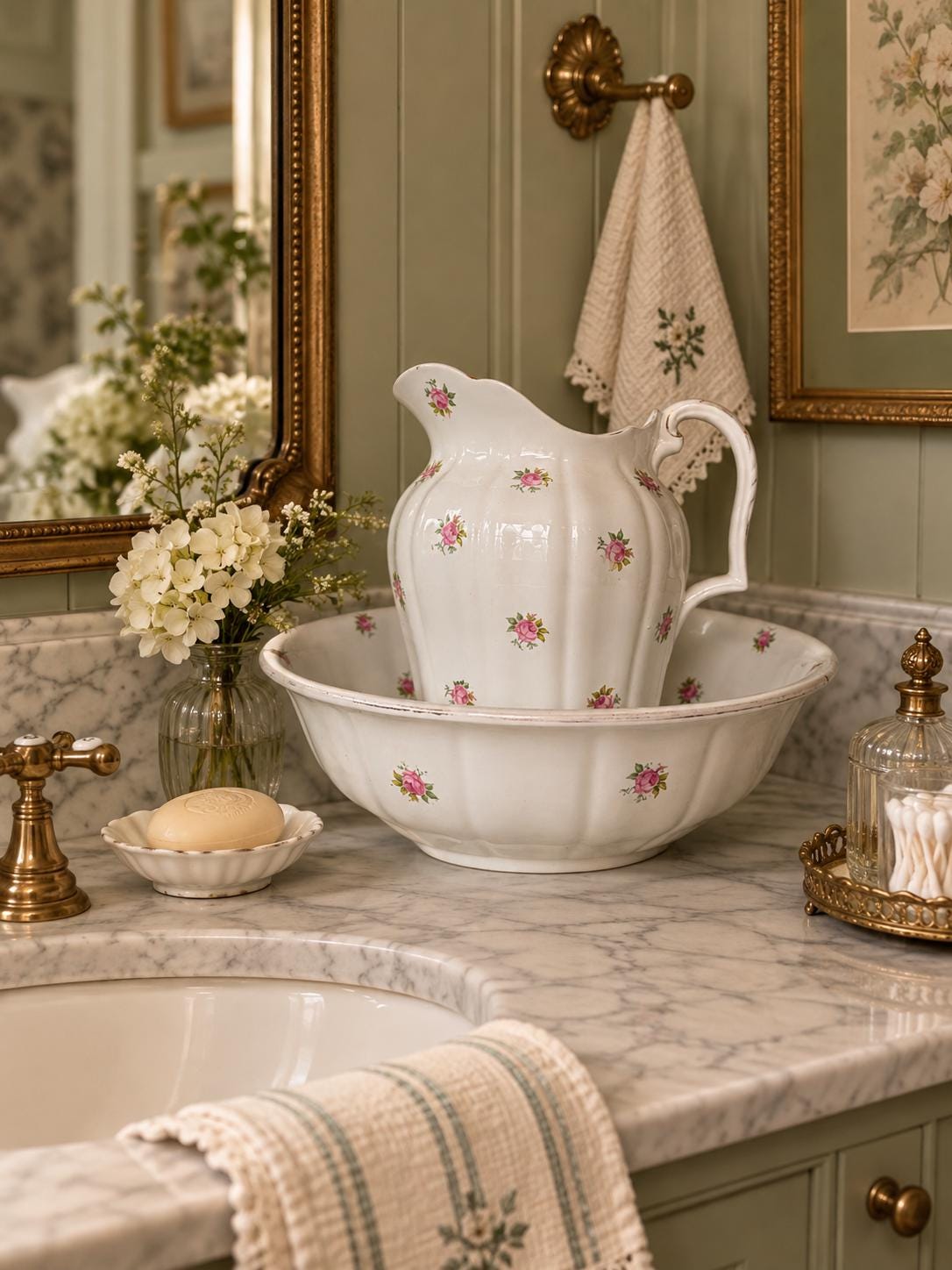 Antique Porcelain Wash Basin - Etsy
