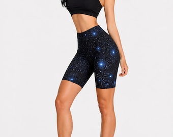 Pantaloncini da ciclista da donna Starlight / Pantaloncini da jogging con stampa spaziale galattica