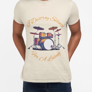 I Destroy Silence For A Living T-Shirt, Music Lover Tee, Noise Maker Shirt, Funny Graphic Tee, Introvert Gift