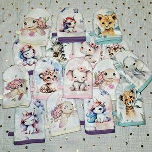 Mini soft washcloths for children or babies