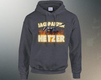 Jagdpanzer 38t Hetzer Tank Destroyer-hoodie | WWII History-buff grafische trui | Cadeau militair harnas | Zwaargewicht oorlogshoodie