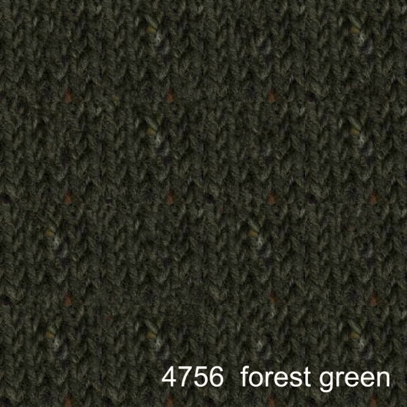 200g Aran Tweed Yarn Irish Donegal Kilcarra 100% wool forest green 4756 image 3