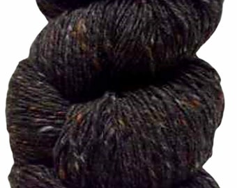 100 g de fil Aran Tweed irlandais Donegal Kilcarra 100 % laine (marron gris 4801)