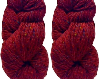 200g Aran Tweed Yarn Irish Donegal Kilcarra 100% wool (scarlet red 4866)