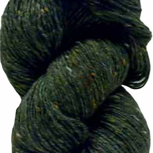 200g Aran Tweed Yarn Irish Donegal Kilcarra 100% wool forest green 4756 image 2