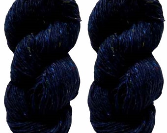 200g Aran Tweed Yarn Irish Donegal Kilcarra 100% wool (midnight blue 4898)