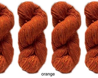 Oferta especial de verano: Hilo Donegal Aran Tweed de 800 g, color naranja, 100 % lana. Envío gratuito.