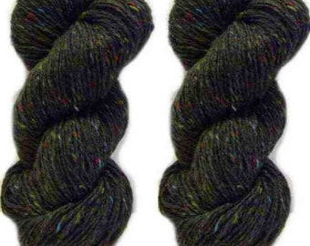 Hilo Aran Tweed de 200 g, color verde cazador 4715, lana irlandesa Donegal Kilcarra 100% lana.