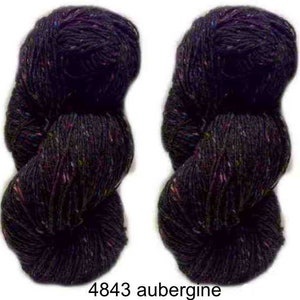 200g Aran Tweed Garn Irish Donegal Kilcarra 100% Wolle (aubergine 4843)
