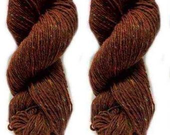 Hilo Aran Tweed de 200 g, color cobre 4727, lana irlandesa Donegal Kilcarra 100% lana.