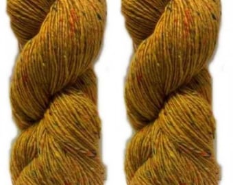 200g Aran Tweed Yarn Irish Donegal Kilcarra 100% wool (sunflower 4728)