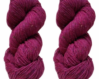 200g Aran Tweed Yarn Irish Donegal Kilcarra 100% wool (cerise 4816)