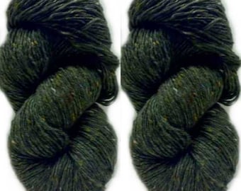 200g Aran Tweed Fil Irlandais Donegal Kilcarra 100% laine (vert forêt 4756)