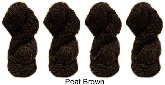 800g Donegal Aran Tweed Yarn Peat Brown 