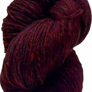100g Aran Tweed Garn Irish Donegal Kilcarra 100% Wolle (weinrot 4644)